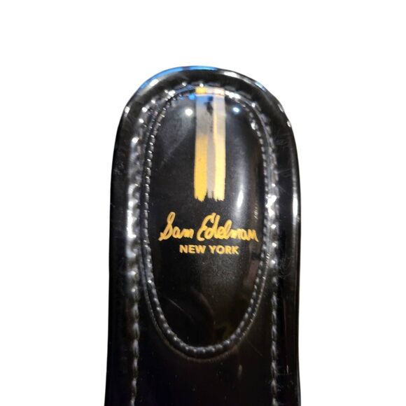 Sam Edelman Sandals Women's 10 Black Bay Slide Patent Leather Designer Sandal - Picture 2 of 5